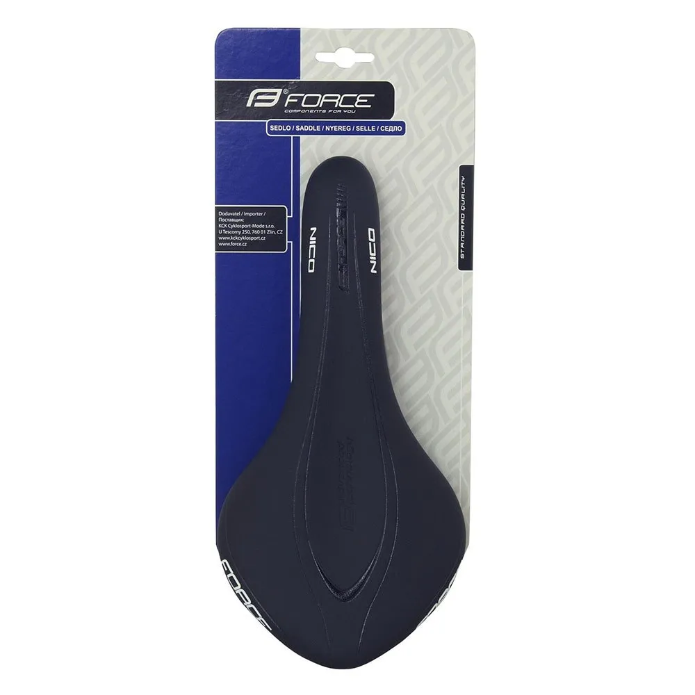 Force Nico Cykelsadel, Black, 130mm