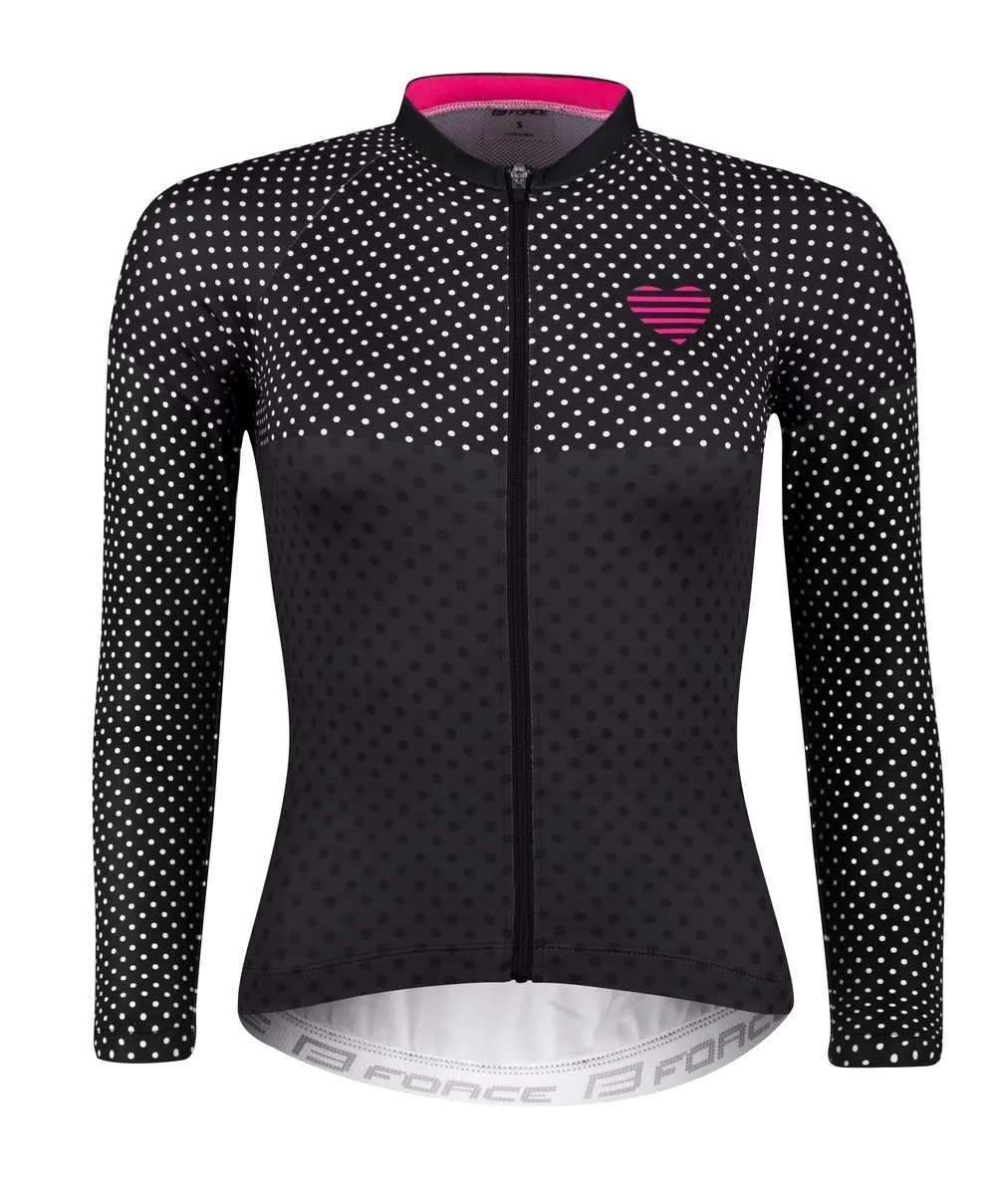 Force Points Långärmad Jersey till Kvinnor Svart / Rosa, Rosa/Svart, XS