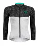 Force Points Långärmad Jersey till Kvinnor Svart/Vit/Turkis, Vit/svart/turkos, XS