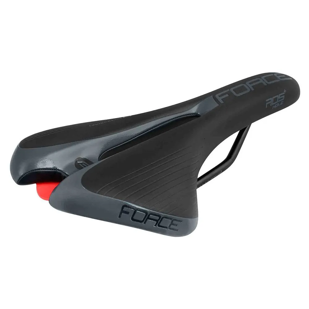 Force Ros Hole+ Cykelsadel, Black, 135mm