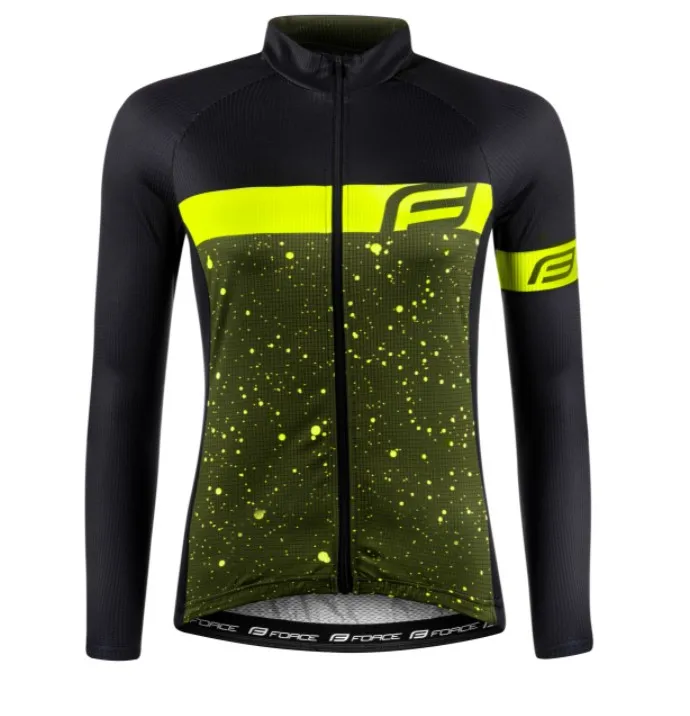 Force Spray Långärmad Cykeltröja till kvinnor Svart / Fluo