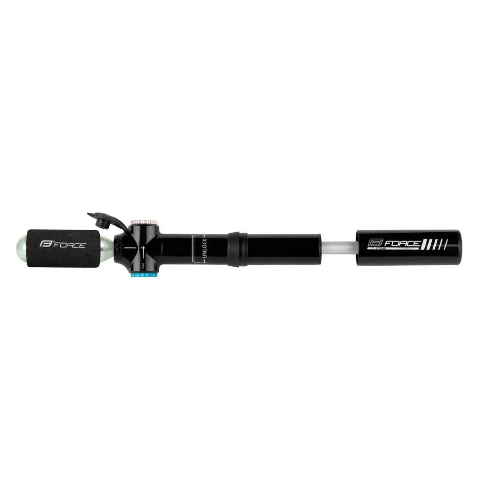 Force T-comb Co2 Presta Mini Pump, Black, One Size