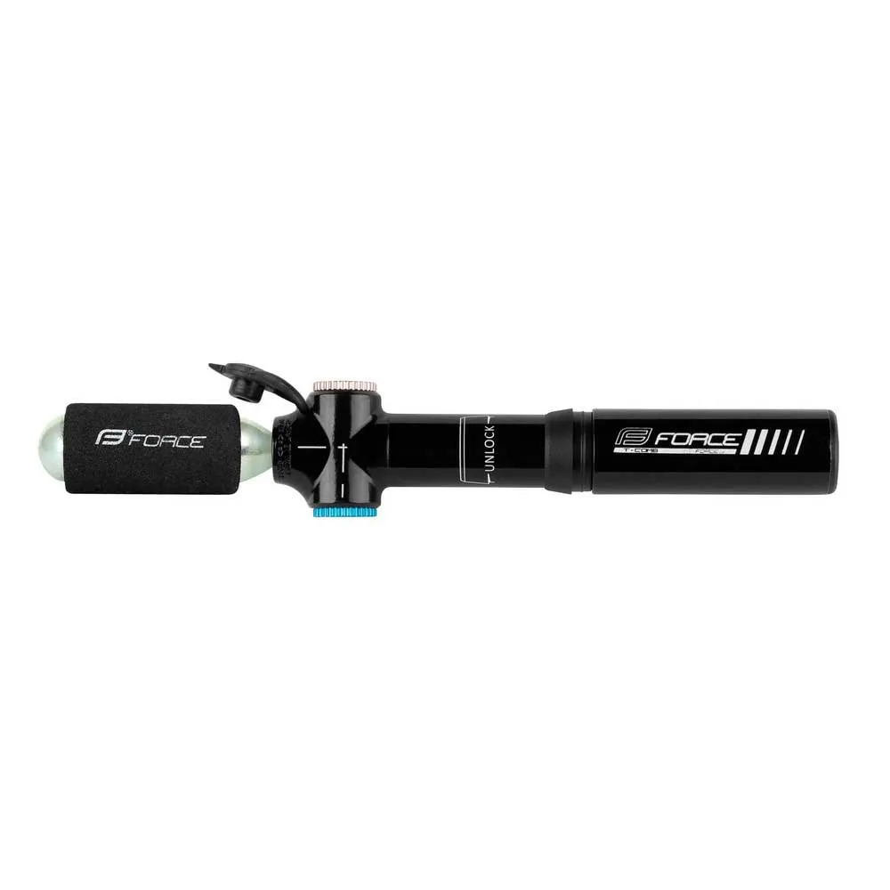 Force T-comb Co2 Presta Mini Pump, Black, One Size