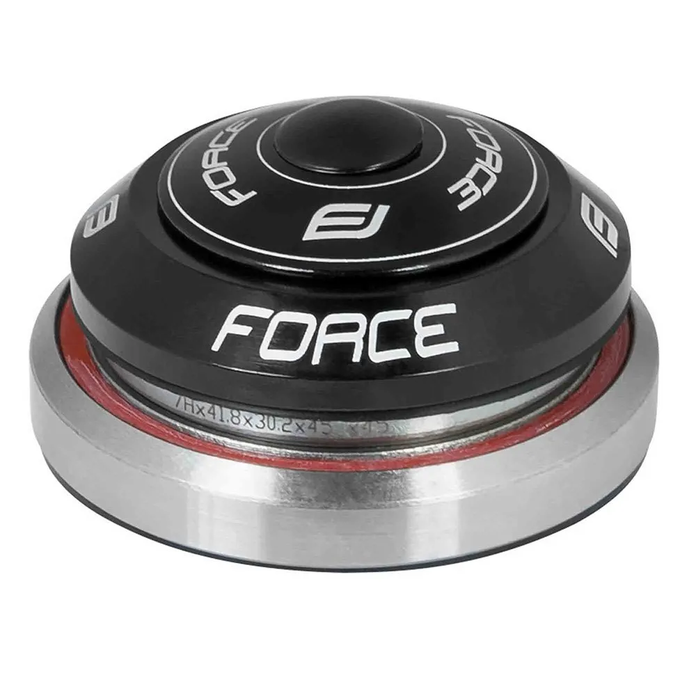 Force Tapered Integrerat Styrlager, Black, 1-1/8 1-1/2"
