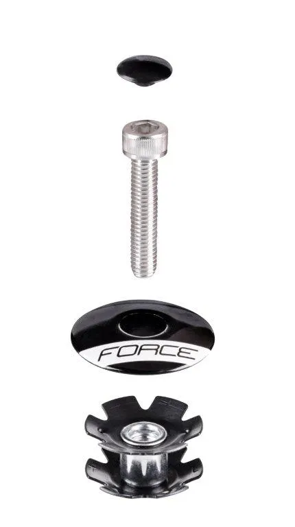 Force Top Cap och Expander till 1 1/8", Svart