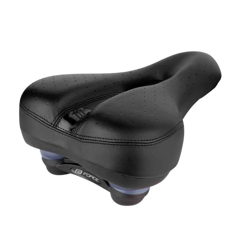 Force Tourist Elastomer Luna Cykelsadel, Black, 175mm