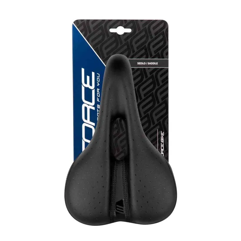 Force Tourist Elastomer Luna Cykelsadel, Black, 175mm