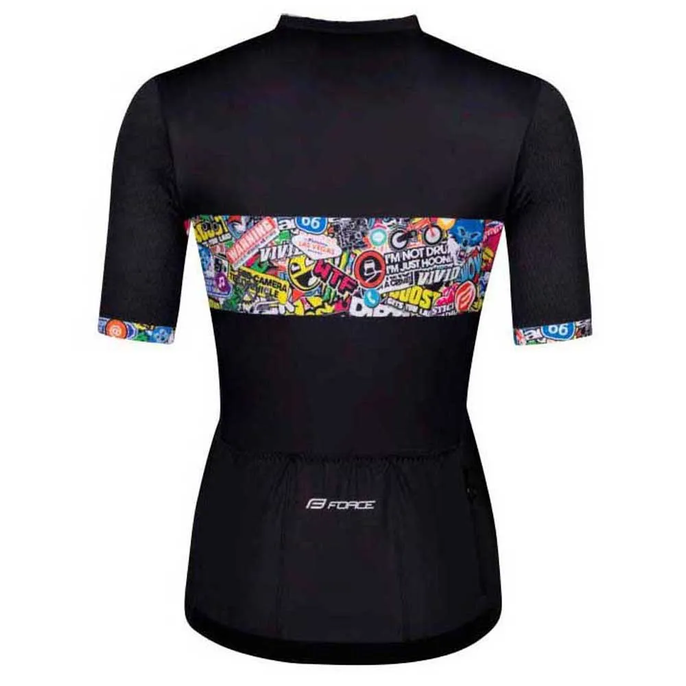 Force Vivid Korta ärmar Cykeltröja, Black, M Force Vivid Korta ärmar Cykeltröja, Black, M