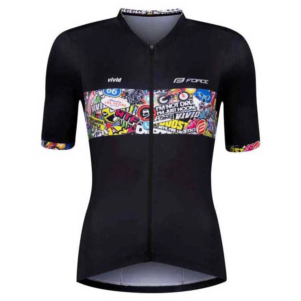 Force Vivid Korta ärmar Cykeltröja, Black, M Force Vivid Korta ärmar Cykeltröja, Black, M