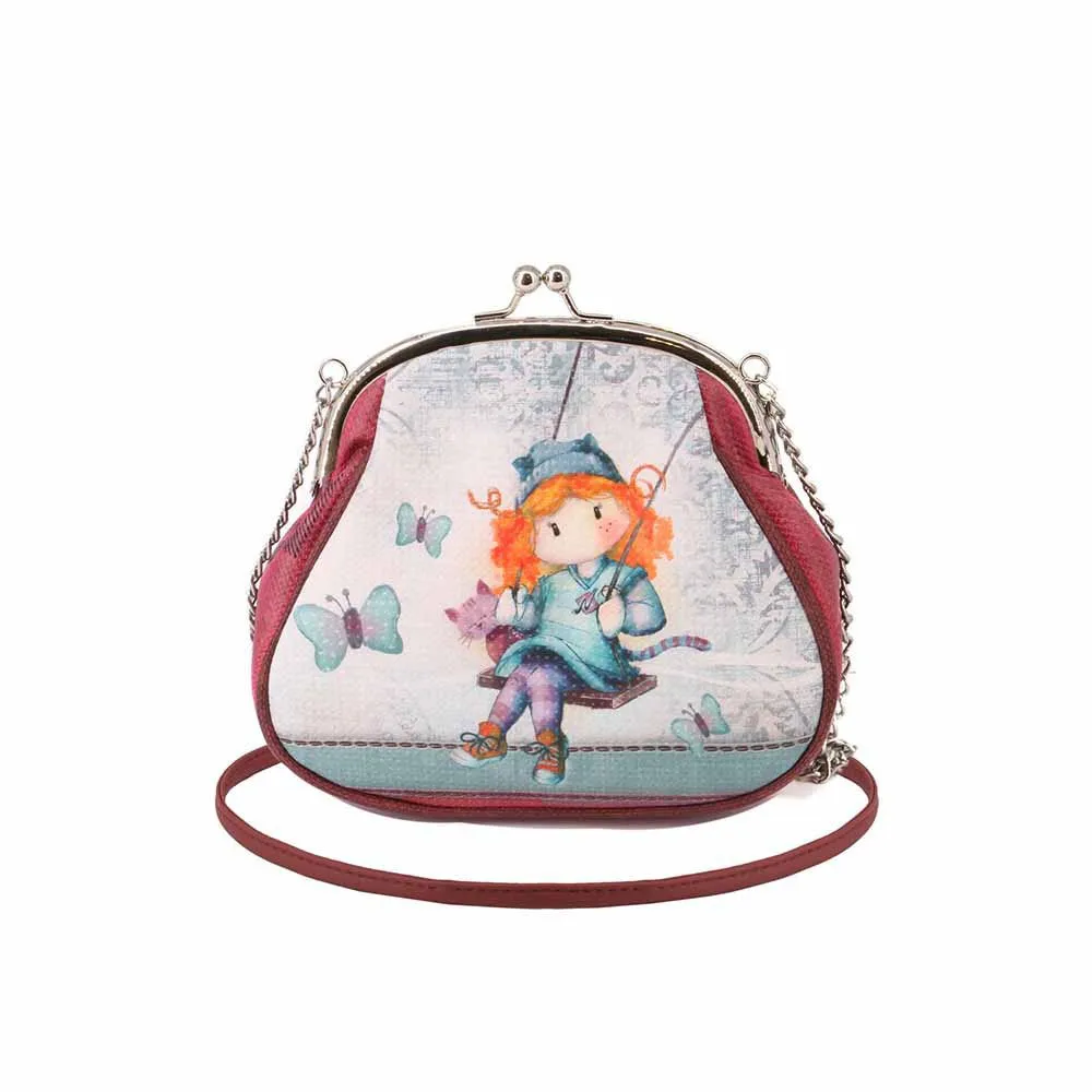 Forever Large Chain Retro Swing Axelväska, Green