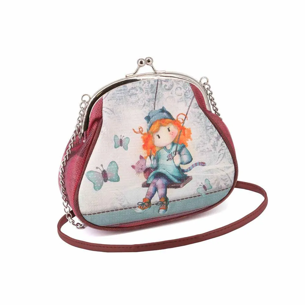 Forever Large Chain Retro Swing Axelväska, Green