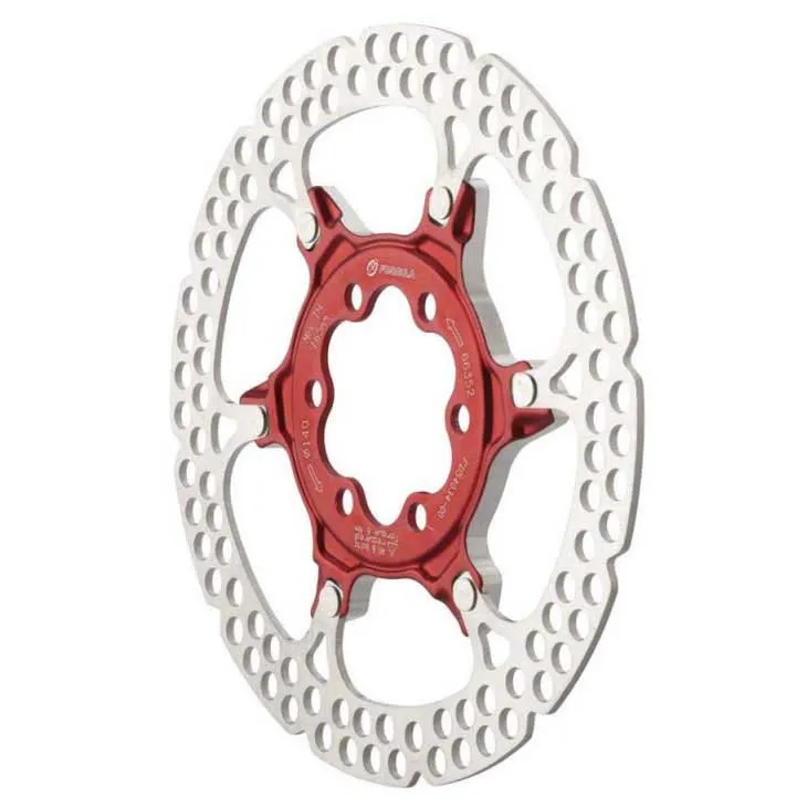 Formula Two Pieces Disc With Screws Bromsskiva, Red, 140mm