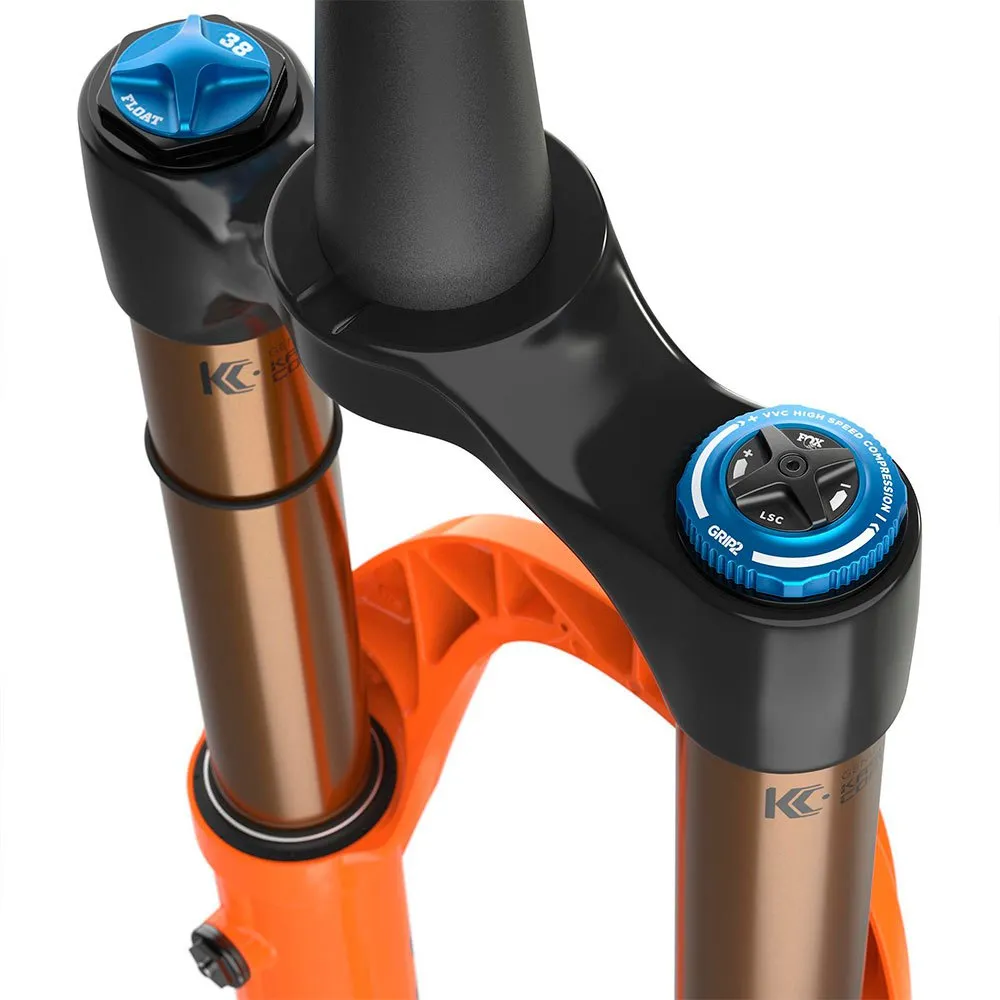 FOX 38 Kashima Factory Series Grip 2 Boost Qr 15x110 Mm 44 Offset Mtb-gaffel, Orange, 27.5" - 650B, 170mm