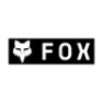 FOX 7"Firmalogo Klistermärke Svart/Vit, Vit/Svart