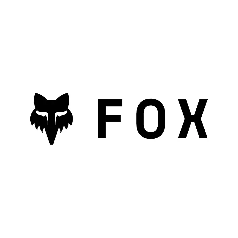 FOX 7"Klistermärke Med Firmalogo Svart/Vit, Vit/Svart