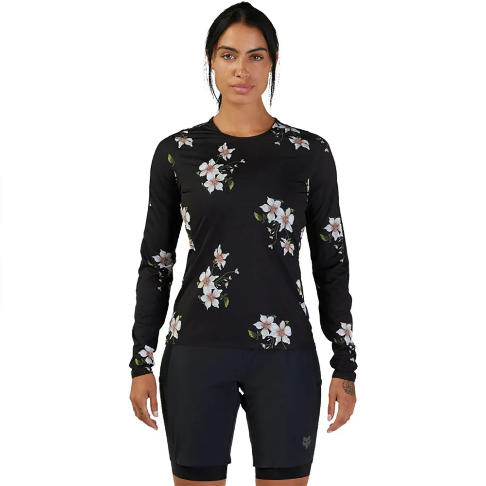 FOX Flexair Ascent Dogwood T-shirt Med Lång ärm, Black, XS