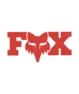 FOX Head Klistermärke 3"Röd, Vit/Röd