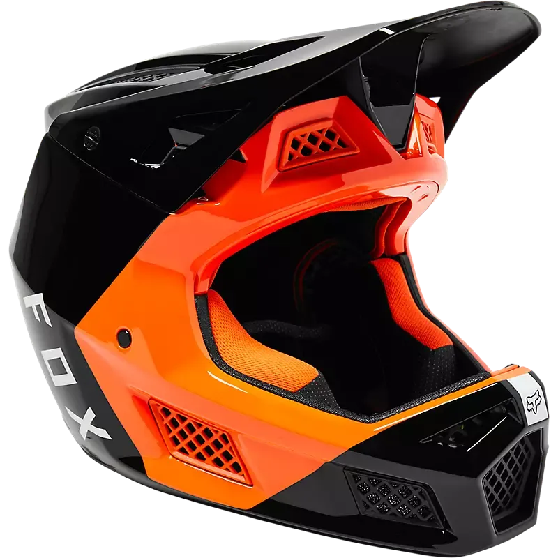 FOX Rampage Pro Carbon Fullface Hjälm Med Mips Svart/Orange FOX Rampage Pro Carbon Fullface Hjälm Med Mips Svart/Orange