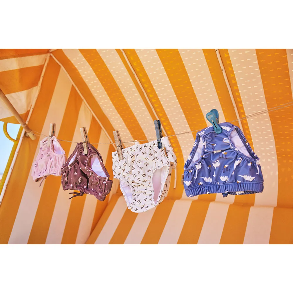 Fresk Olivgrön Bikiniunderdel Med Volanger, Multicolor, 3-6MON