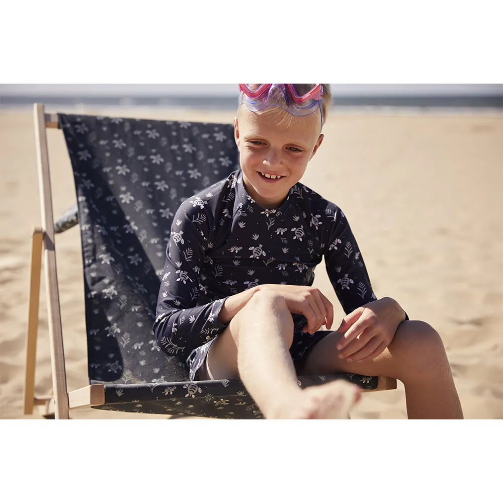 Fresk T-shirt Med Långa ärmar Med Uv-sköldpaddor unisex, Multicolor, 5-6Y