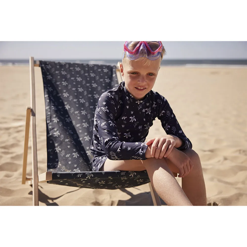 Fresk T-shirt Med Långa ärmar Med Uv-sköldpaddor unisex, Multicolor, 5-6Y