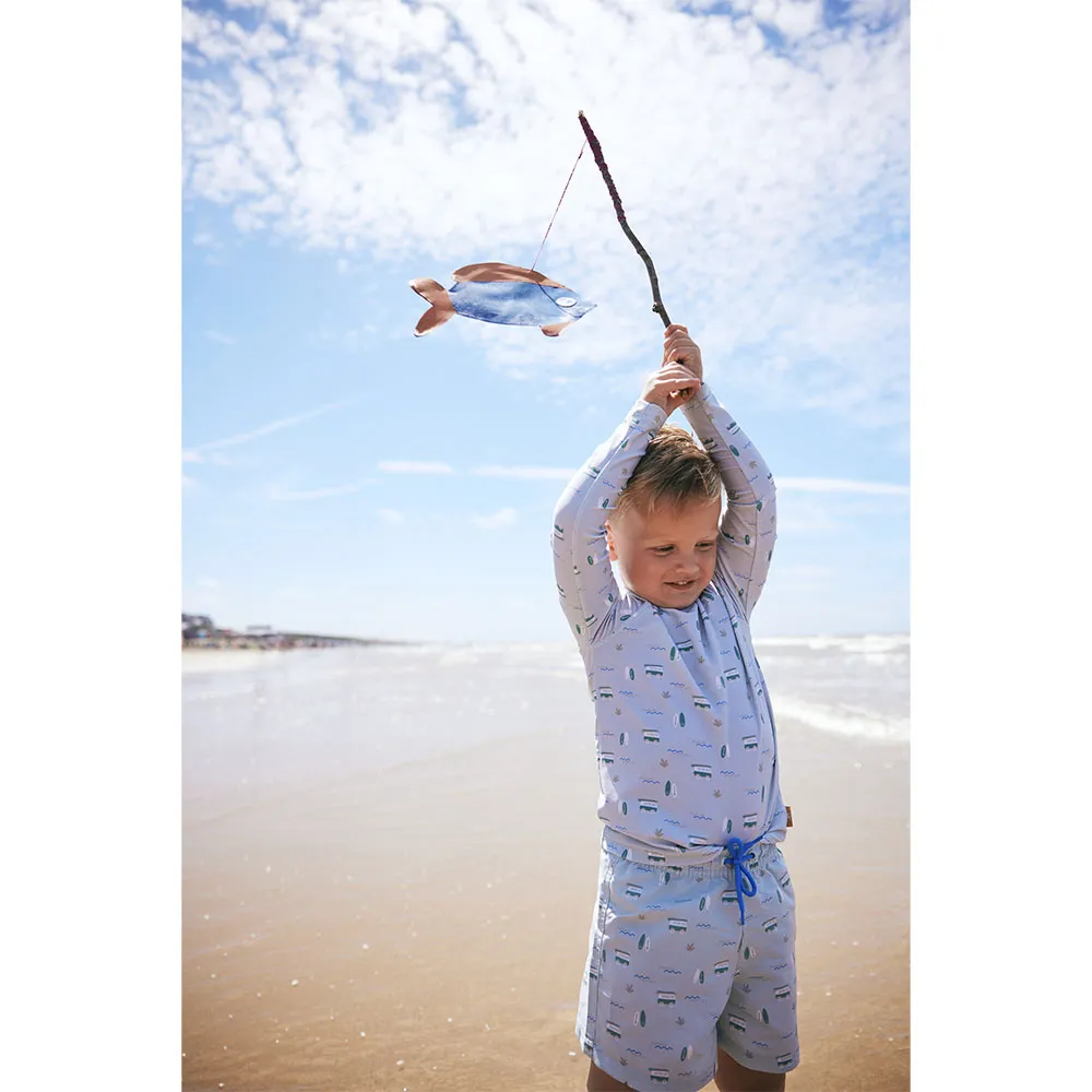 Fresk Tsw Simshorts, Surf blue, 1-2Y