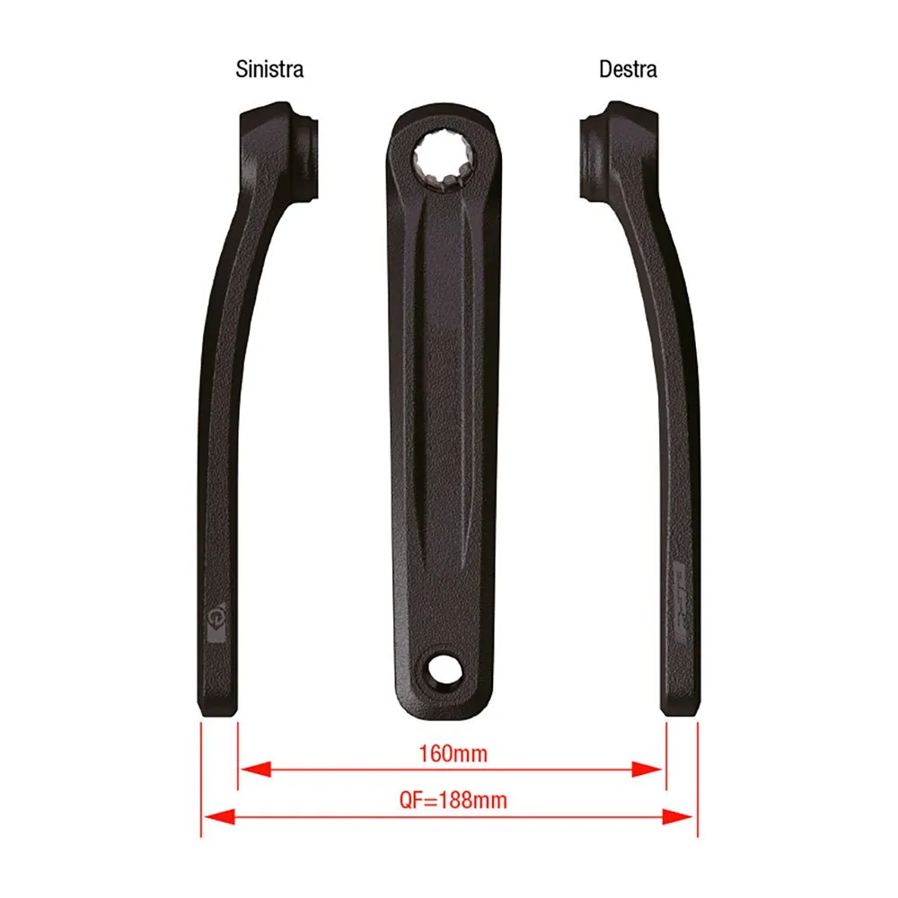 FSA Ck-320 E-bike Vevarm, Black, 175mm