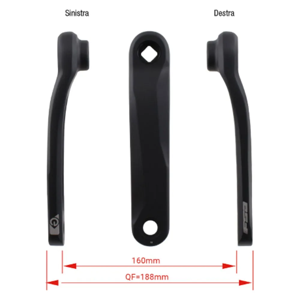 FSA Ck-745/jis Vevarm, Black, 165mm
