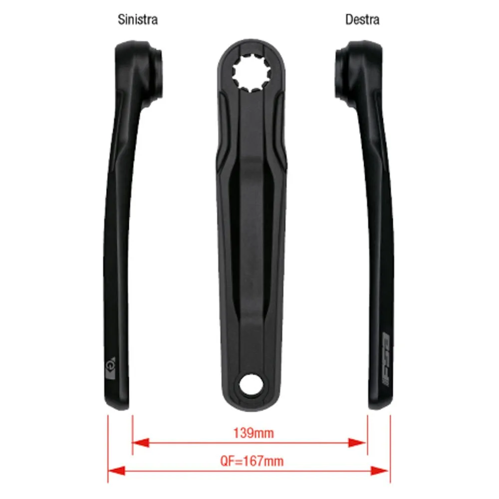FSA Ck-762/is Vevarm, Black, 165mm