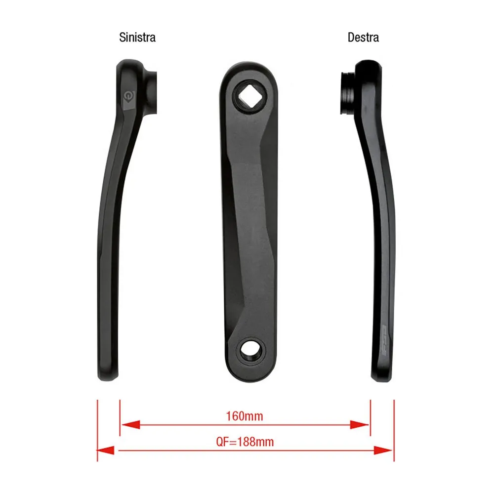 FSA E-bike Ck-746-2 Vänster Vevarm, Black, 165mm