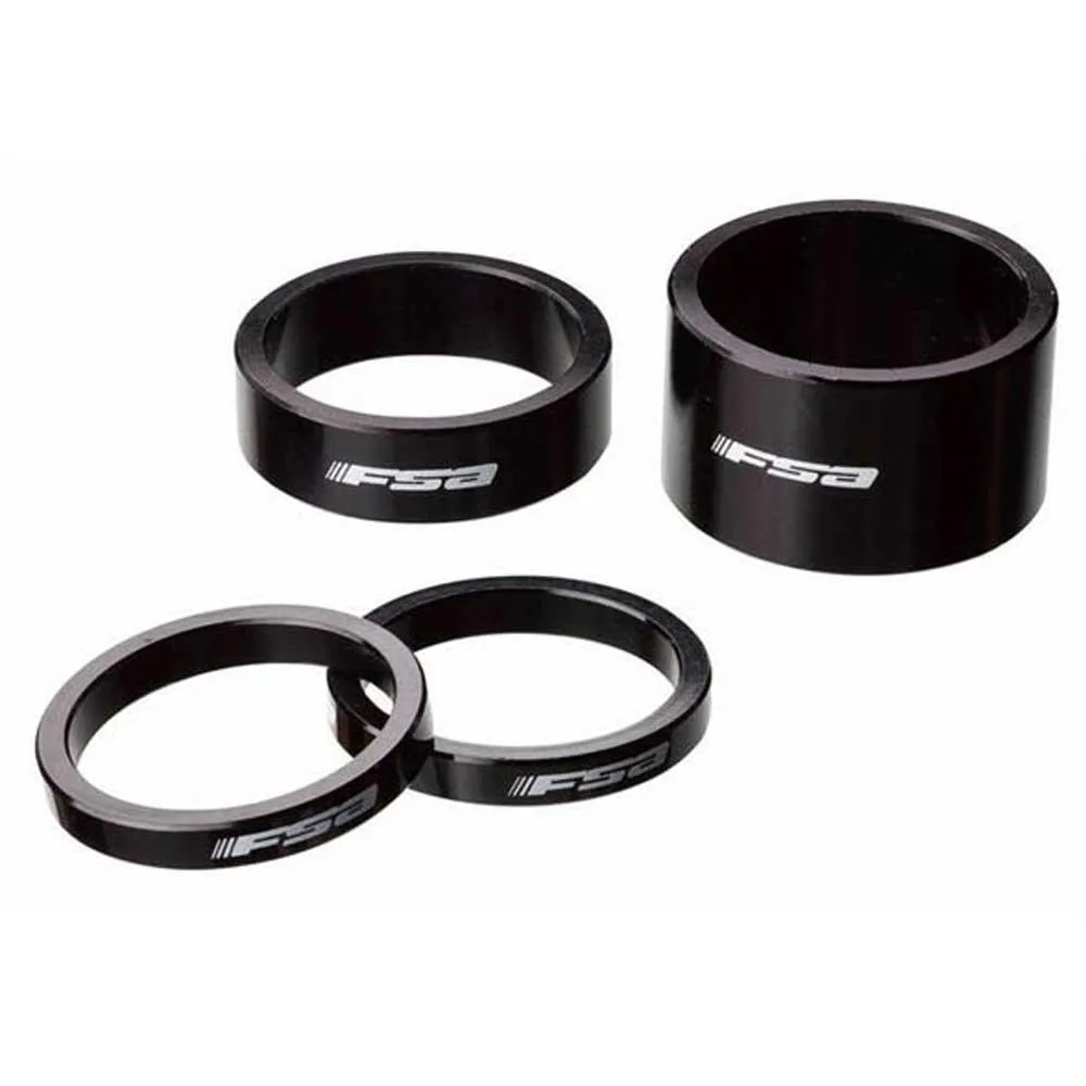 FSA Fork Steerers Aluminium Headset-distans 10 Enheter, Black, 1 1/8" / 10mm FSA Fork Steerers Aluminium Headset-distans 10 Enheter, Black, 1 1/8" / 10mm