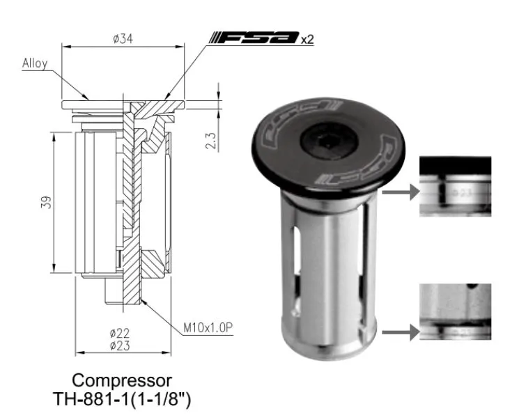 FSA Gap Cap med Expander