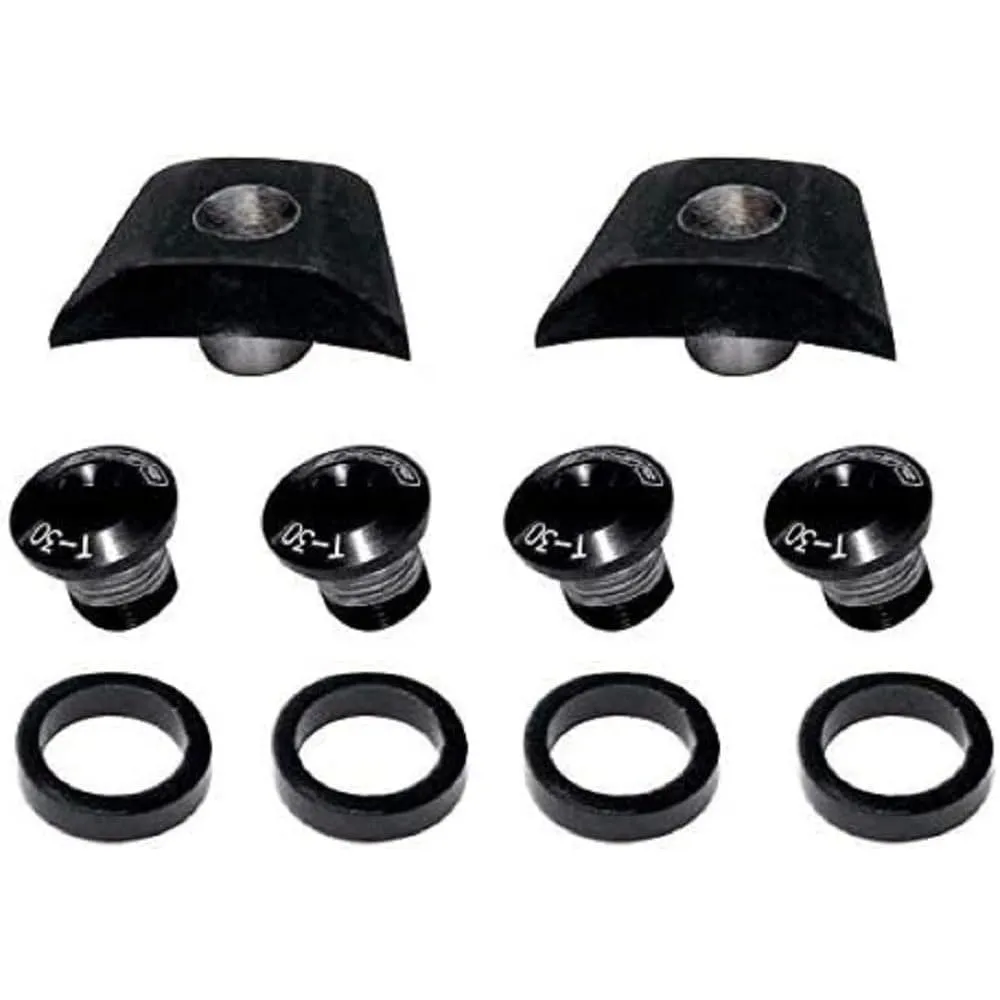 FSA Megatooth Nail Red Bcd104 Fixing Kit Vevparti Skruvsats, Silver / black, One Size