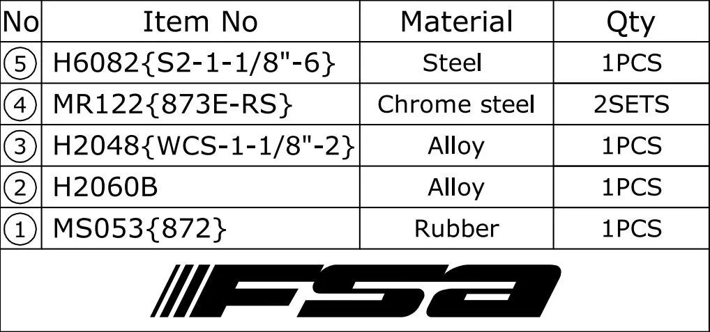 FSA Orbit I NO°16 Integrerat Styrlager