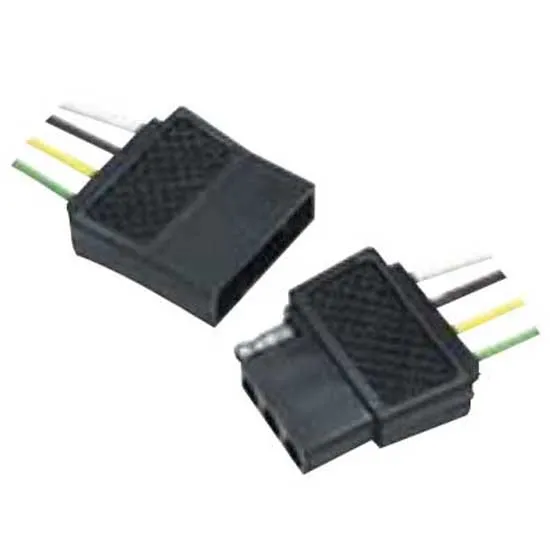 Fultyme Rv 4-polig Kontakt För Släpvagn Med Platt Kaross 10a, Black, One Size