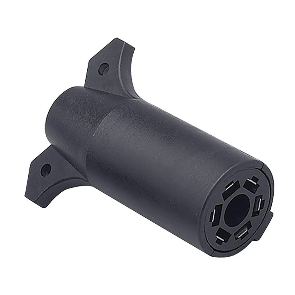 Fultyme Rv Adapter 7-polig Till 6-polig Platt, Black, One Size