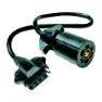 Fultyme Rv Adapter Från 7-polig Rund Till 5-polig Platt, Black, 45.72cm