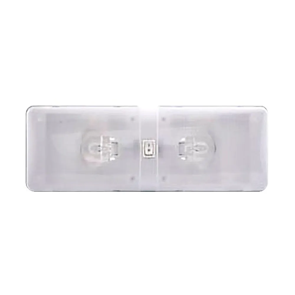 Fultyme Rv Dubbel Taklampa För Inomhusbruk 1.4a, White, 30.48 x 10.79 x 4.68cm
