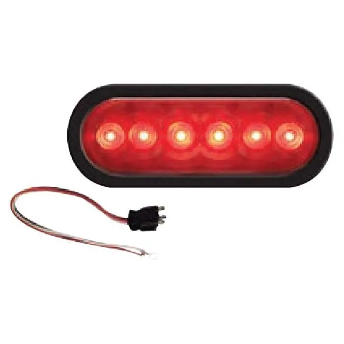 Fultyme Rv Infälld Oval Tät Led-baklykta, Red, 152.4mm Fultyme Rv Infälld Oval Tät Led-baklykta, Red, 152.4mm