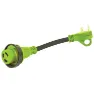 Fultyme Rv Vridlåsadapter 30 Cm 15a, Green / black, One Size
