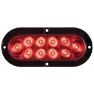 Fultyme Rv Ytmonterad Oval Tät Led-lampa, Red, 152.4mm