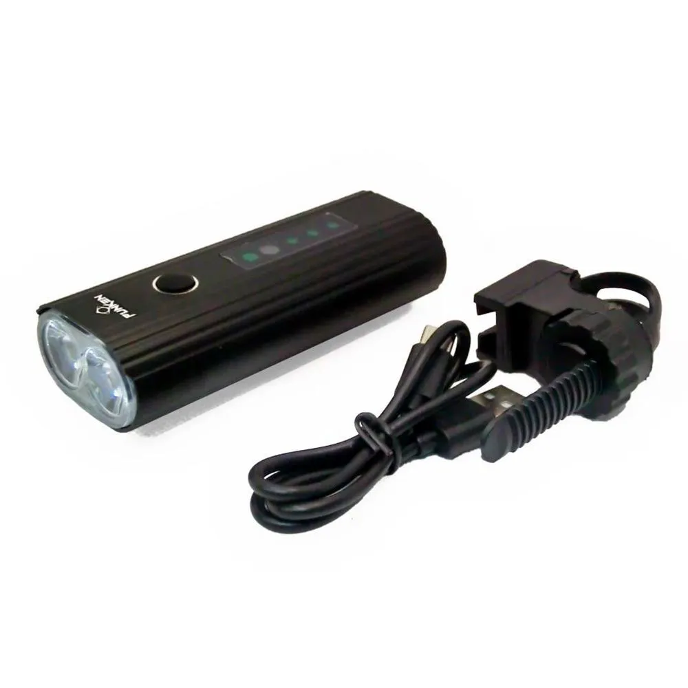 Funken 2x Led Xpg Sensor 3000mah Li-poly Integrated Framlampa, Black, 650 Lumens