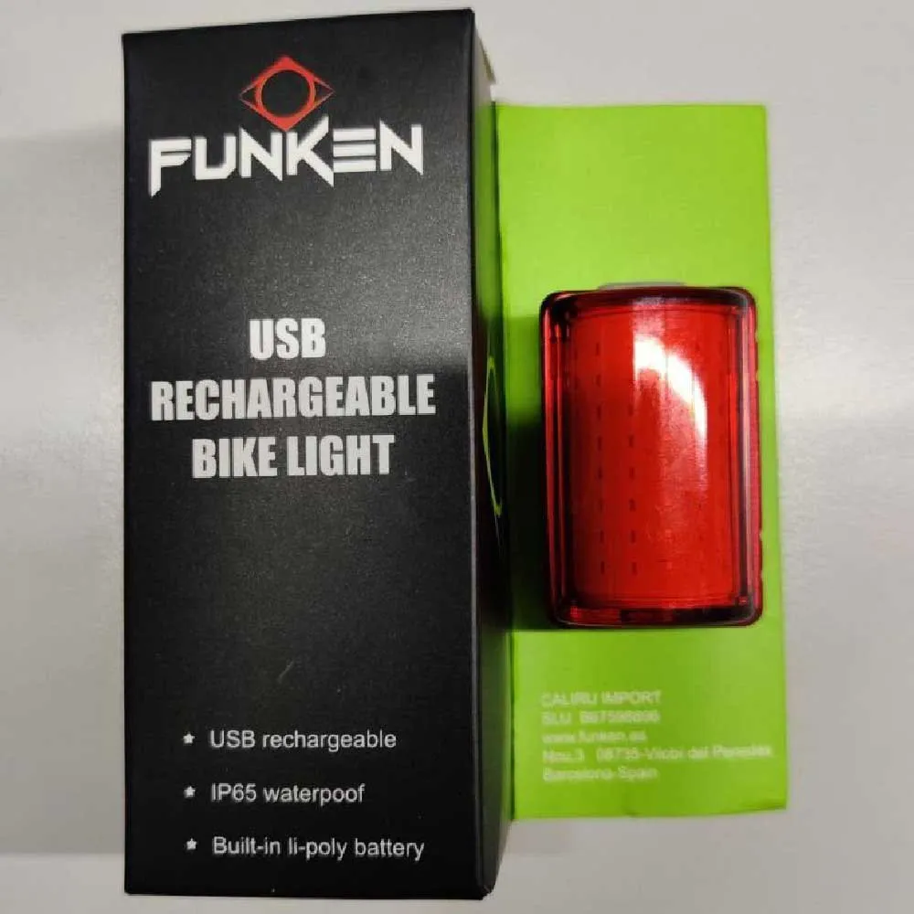 Funken Clic Integrada 500mah Bakljus, Red, 100 Lumens