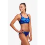 Funkita Hold Steady Crop Leaf Laser Bikinitopp female, Floral blue / pink, AUS 8