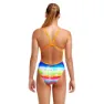 Funkita Single Strap Dye Hard Baddräkt female, Stripes multi / white, 10Y