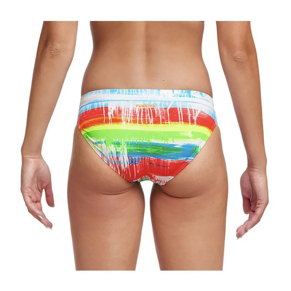 Funkita Sports Dye Hard Bikini Botten female, Stripes multi / white, AUS 8