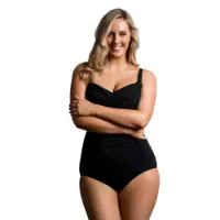 Funkita Still Black Ruched Baddräkt female