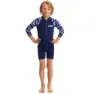 Funky Trunks Go Rompa Chompa Uv-skyddande Sparkdräkt Med Lång ärm För Barn unisex, Navy / white, 4Y