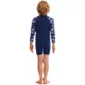 Funky Trunks Go Rompa Chompa Uv-skyddande Sparkdräkt Med Lång ärm För Barn unisex, Navy / white, 4Y