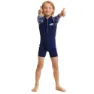 Funky Trunks Go Rompa Chompa Uv-skyddande Sparkdräkt Med Lång ärm För Barn unisex, Navy / white, 4Y
